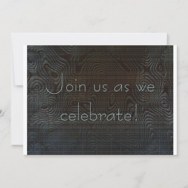 Moody Dark Abstract Anniversary Invitation (Front)