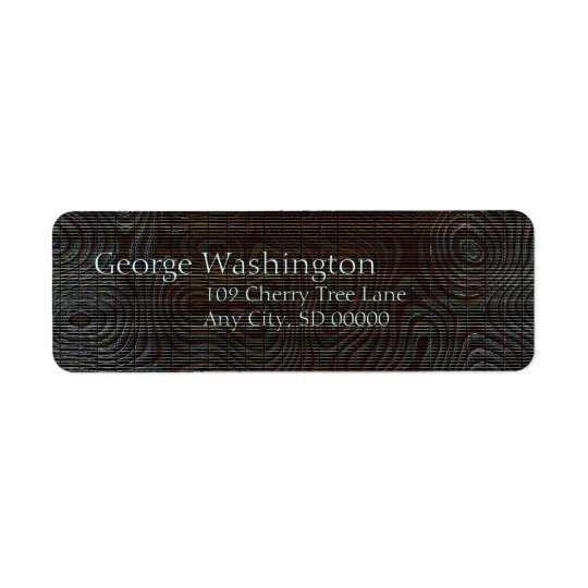Moody Dark Abstract Pattern Return Address Label
