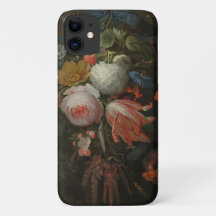 Moody Dark Floral Art Vintage iPhone / coque ipad