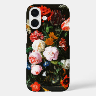 Moody Dark Floral Botanical Fine Art Print iPhone 16 Case
