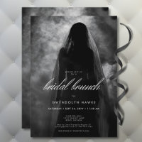 Moody Dark Ghost Bride in Mist Bridal Brunch