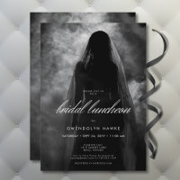 Moody Dark Ghost Bride in Mist Bridal Luncheon