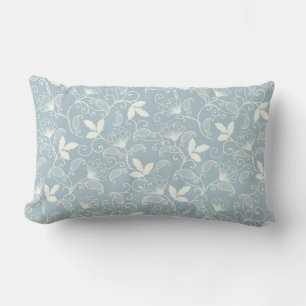 Moody Dark Victorian Botanical Floral Pattern Lumbar Pillow