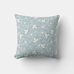 Moody Dark Victorian Botanical Floral Pattern Throw Pillow