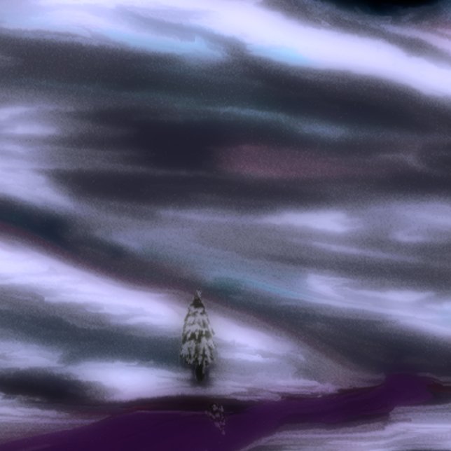 Moody Dark Winter Landscape Art Print (Creator Uploaded)