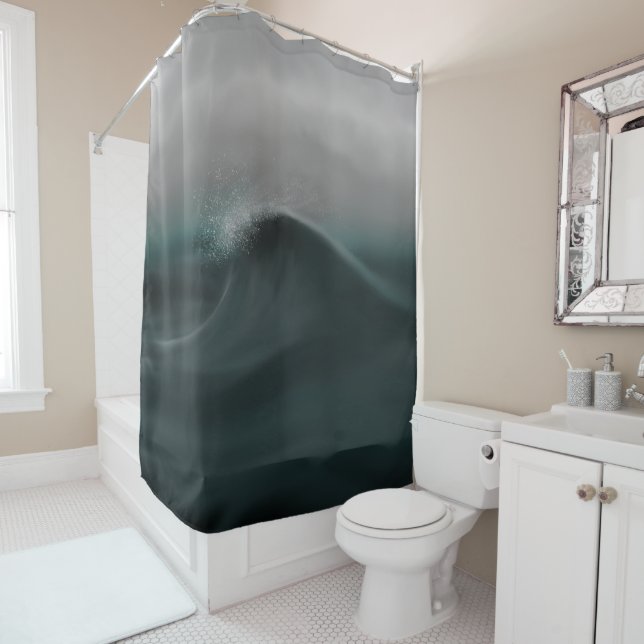 Moody deep green wave in storm (In Situ)