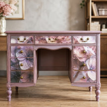 Moody Dusty Rose Mauve Hydrangea Decoupage