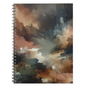 Moody Earth Tone Abstrait Art Carnet