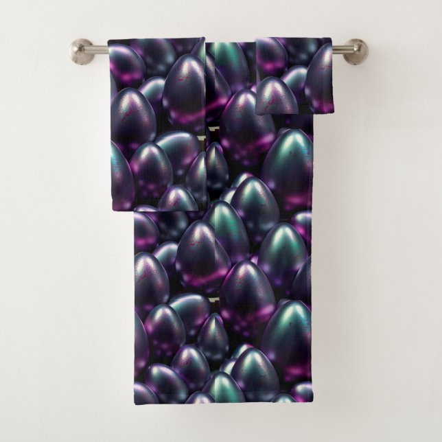 Moody Easter Eggs Bath Towel Set (Insitu)