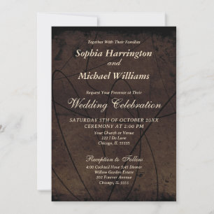 Moody Elegance Wedding Invitation Template Digital