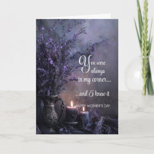 Moody, Elegant Mother's Day Lavender Dark Floral Card