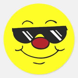 Moody Face Grumpey Classic Round Sticker