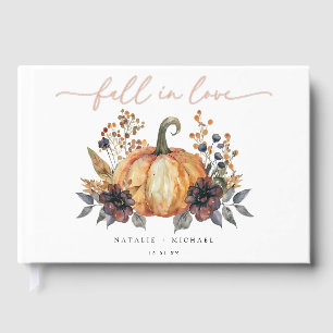 Moody Fall Floral Wedding Guest Book