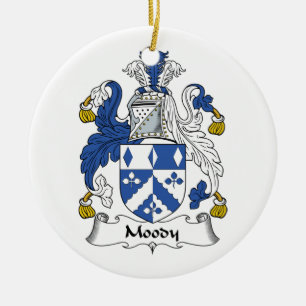 Moody Family Crest Ceramic Ornament