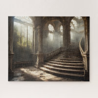 Moody Fantasy Abandoned Chateau Grand Staircase