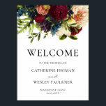Moody Floral Burgundy Wedding Welcome Sign<br><div class="desc">Moody Burgundy Floral Wedding Collection, is a captivating fusion of deep, rich hues. With options in navy blue, emerald, and gothic black variations, this collection is a perfect match for any jewel-toned wedding theme. From enchanting invitations to coordinated stationery, our designs capture the essence of romance and drama. Elevate your...</div>