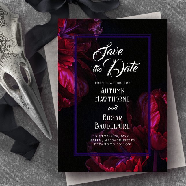 Moody Floral Gothic Save the Date (Creator Uploaded)