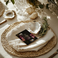 Moody Floral Wedding Details Burgundy & Black