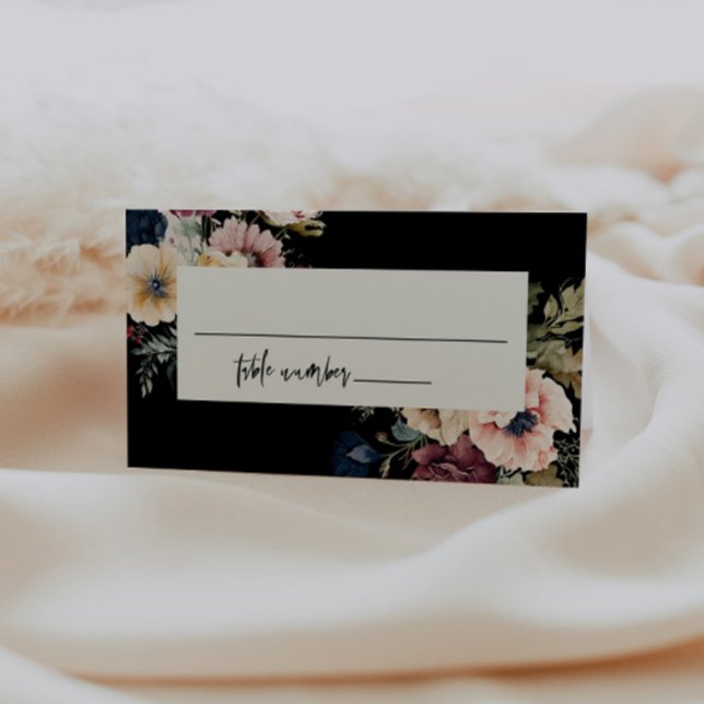 Moody Floral Wedding Place Cards (Creator Uploaded)
