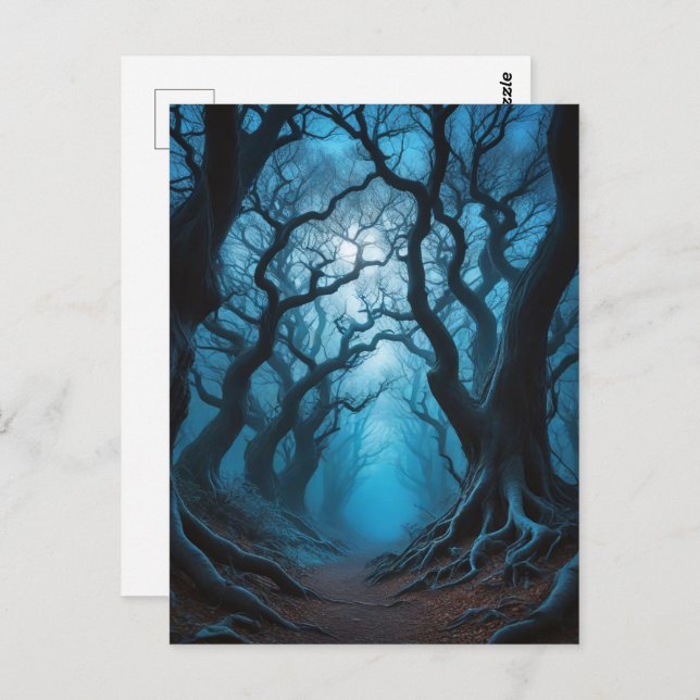 Moody Forest Gnarled Trees Postcard (Front/Back)