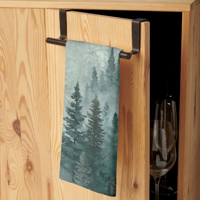 Moody Forest  Kitchen Towel (Thirds Fold)