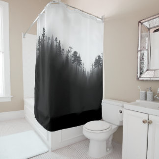 Moody Forest Shower Curtain