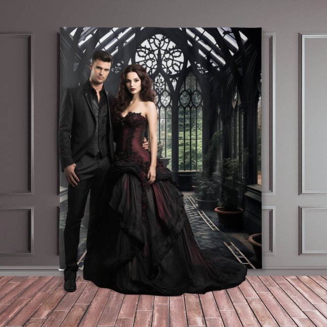 Moody Gothic Conservatory Room & Fountain XLarge Tapestry (Creator Uploaded)