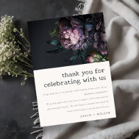 Moody Gothic Dark Purple Black Peony Wedding