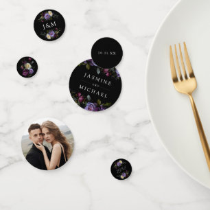 Moody Gothic Floral Wedding Confetti