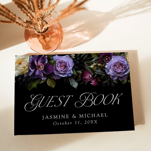 Moody Gothic Floral Wedding Guest Book (Creator Uploaded)