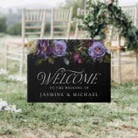 Moody Gothic Floral Wedding Welcome