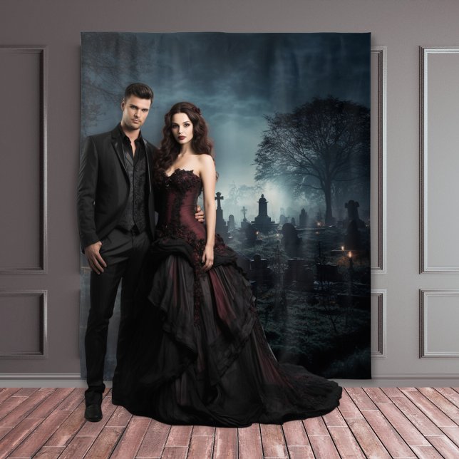 Moody Gothic Misty Graveyard at Dusk XLarge Tapestry (Creator Uploaded)