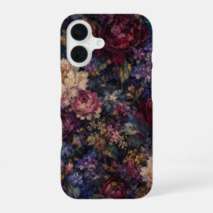 Moody gothicotanical Impressionist Floral iPhone 16 Case