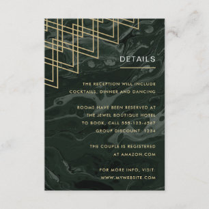 Moody Hues Emerald Green Marble Enclosure Card