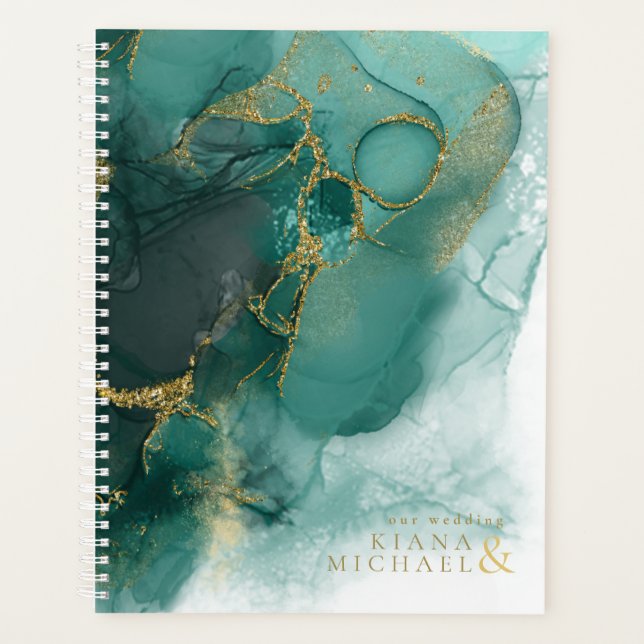 Moody Ink Emerald Gold ID Abstrait988 (Devant)