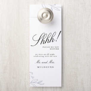 Moody Jewel Tone Wedding Welcome/Do Not Disturb Door Hanger