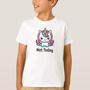 Moody Kawaii Unicorn Custom Text Boy's T-Shirt