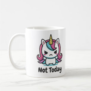 Moody Kawaii Unicorn Custom Text Coffee Mug