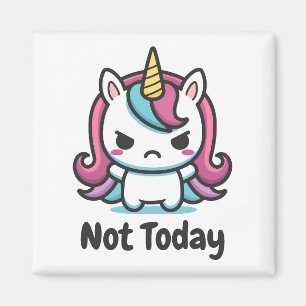 Moody Kawaii Unicorn Custom Text Magnet