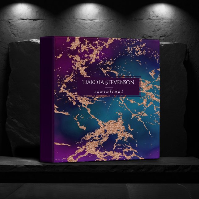 Moody Luxe Marble | Deep Purple and Teal Branding Binder (Creator Uploaded)