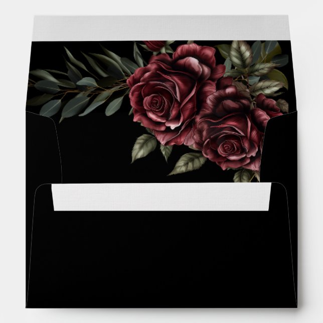Moody Luxury Envelope with floral liner (Back (Bottom))