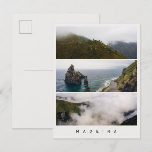 Moody Madeira landscapes, Travel photo Collage Postcard