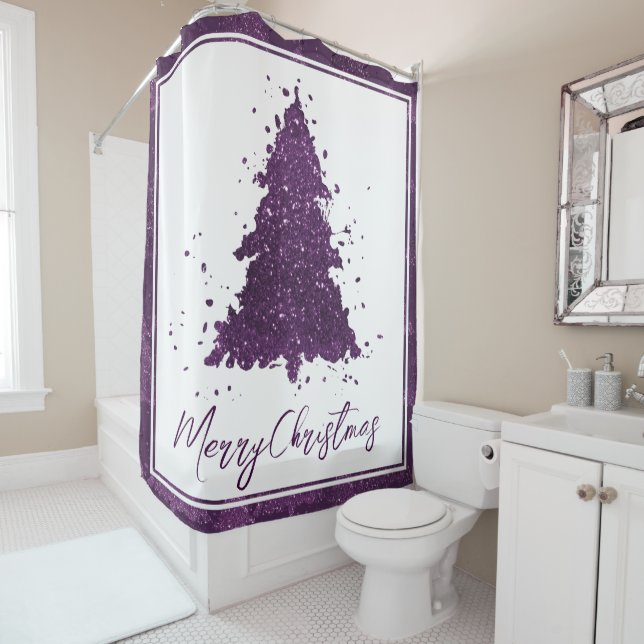 Moody Merry Christmas | Deep Plum Purple Tree (In Situ)