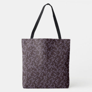 Moody Modern Chic Botanical Leaf Dark Purple Tote Bag