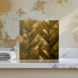 Moody Modern Mosaic Dark Gold ID1185 Tile