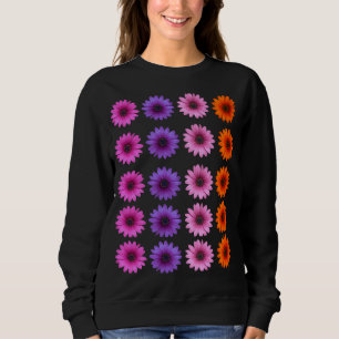 Moody Modern Winter Botanical Christmas Black Sweatshirt