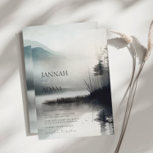 Moody Mountain Dark Aesthetic Woodland Wedding 