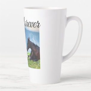 Moody Mountain Horses: A Fine Art Travel  Latte Mug