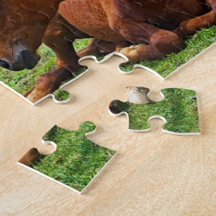Moody Mountain Horses: A Fine Art Travel Puzzle. Jigsaw Puzzle