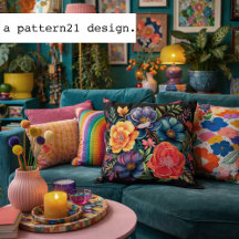 Moody Multicolor floral on black pattern